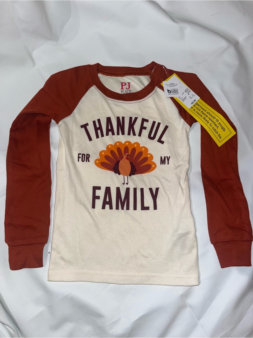 NWT Children's Place PJ Place Thanksgiving Pajama Top 2T